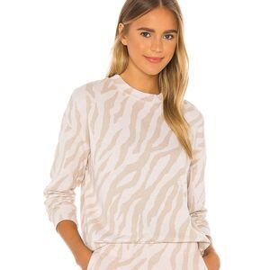 Monrow  Zebra Boxy Sweatshirt